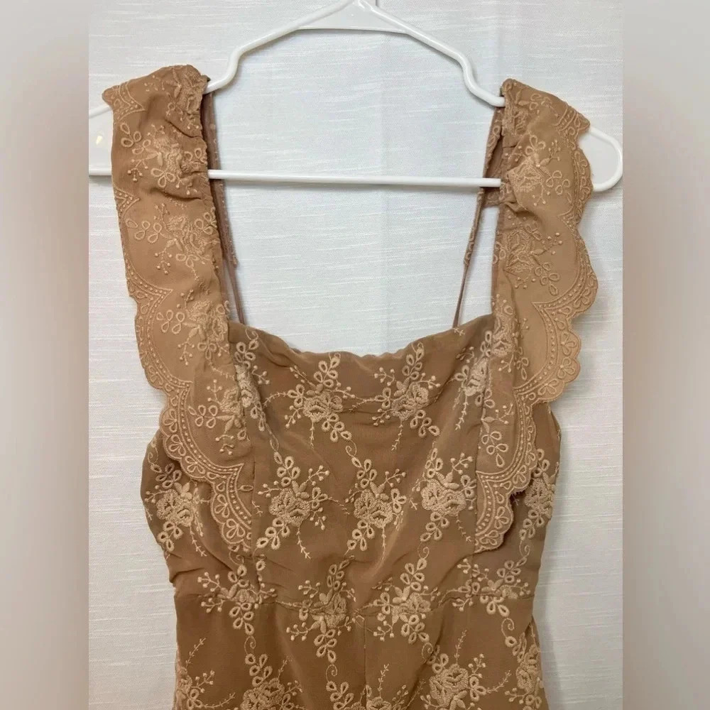Lush Blush Lace Ruffle Romper Small - Picture 3 of 10